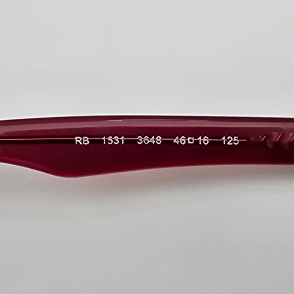 Ray-Ban RB1531 3648 Polished Fuxia on Grey Kids Eyeglasses Frame w/ Flexhinge